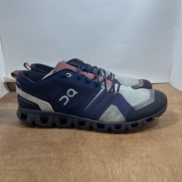 On Cloud X Shift Shoes Mens Size 13 Blue Ink Cherry Running Sneakers Paint - Picture 1 of 9